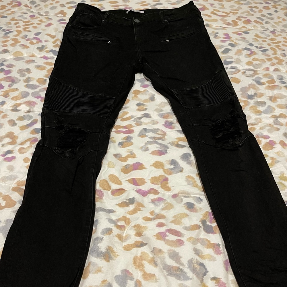 Authentic Embellish Jeans- Spencer Biker Men’s 👖36 waist 32 inseam Blk skinny
